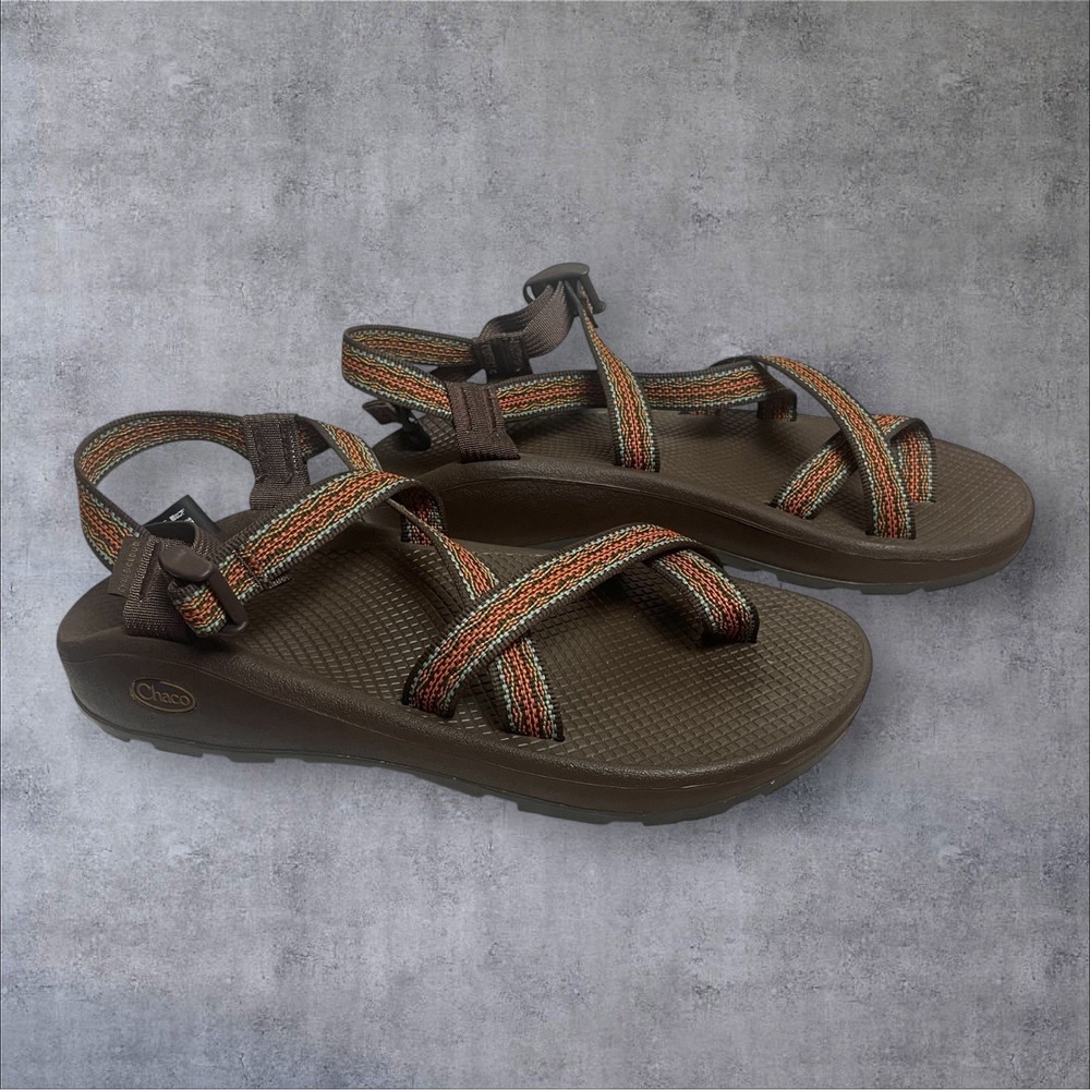 Chaco Z/Cloud Toe Loop Sandals Mens 12 Brown Multi Sport Hiking Outdoor Trail